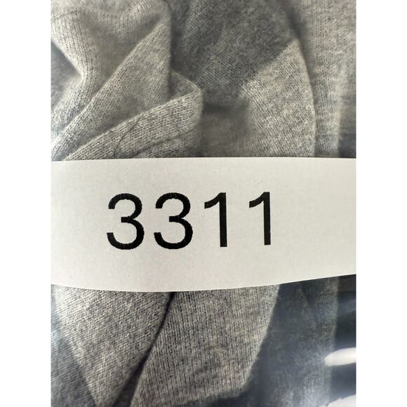 Mystree Size M Outdoor Stroped Notched Coat Gray Long Sleeve Button Pocket - Picture 9 of 9